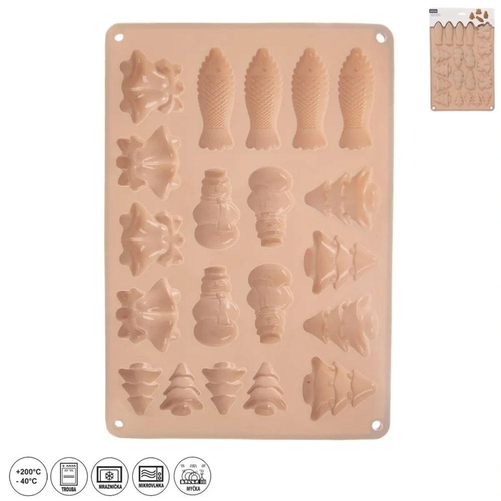Forma silikon Vánoce mix 20 béžová