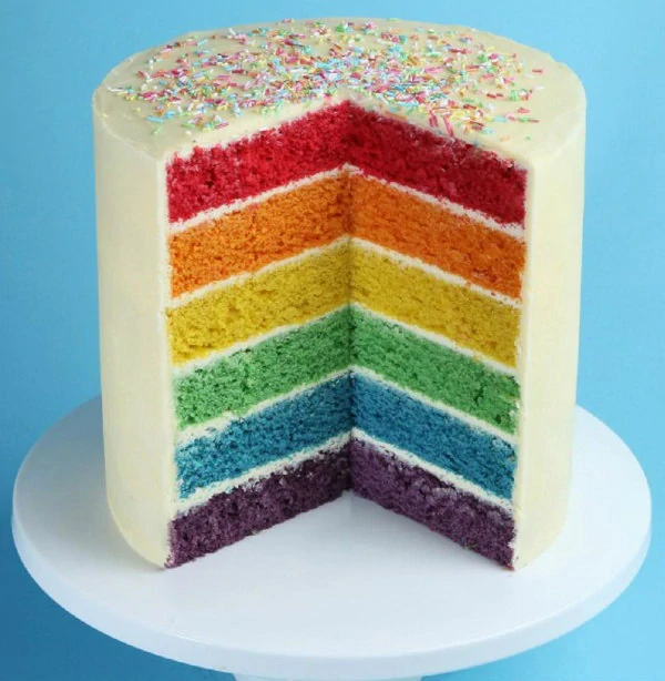 SMĚS V PRÁŠKU NA VÝROBU RAINBOW CAKE - ORANŽOVÁ (bezlepková) 100g