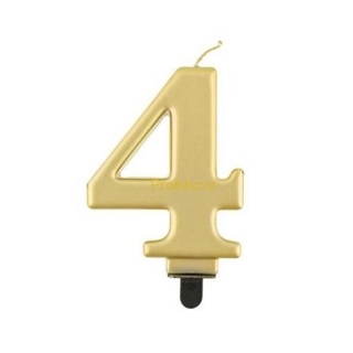 Svíčka zlatá - číslo 4