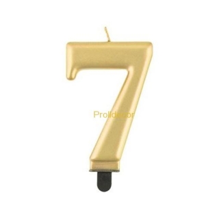 Svíčka zlatá - číslo 7