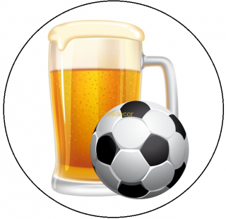jedlý papír - pivo,fotbalový míč