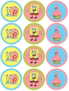 jedlý papír - Spongebob muffiny