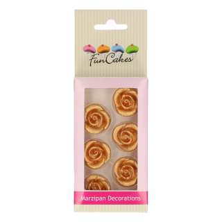 Marcipánové růžičky zlaté Funcakes
