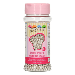 FunCakes - Perličky srříbrné 4mm