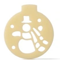 Dekor vánoční ozdoby sněhulák 3x2,6cm